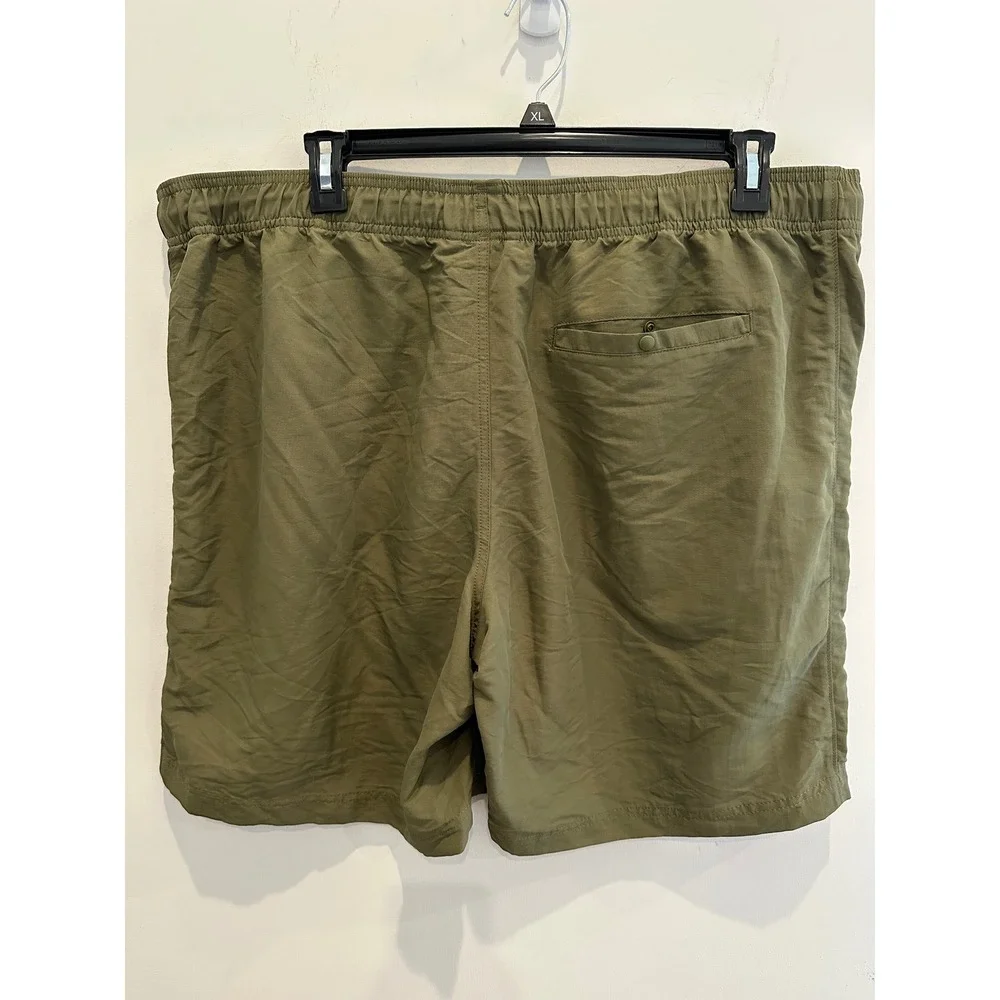 Duluth Trading Co Mens 2XL Relaxed Fit Nylon Mesh Lined Shorts Olive Green